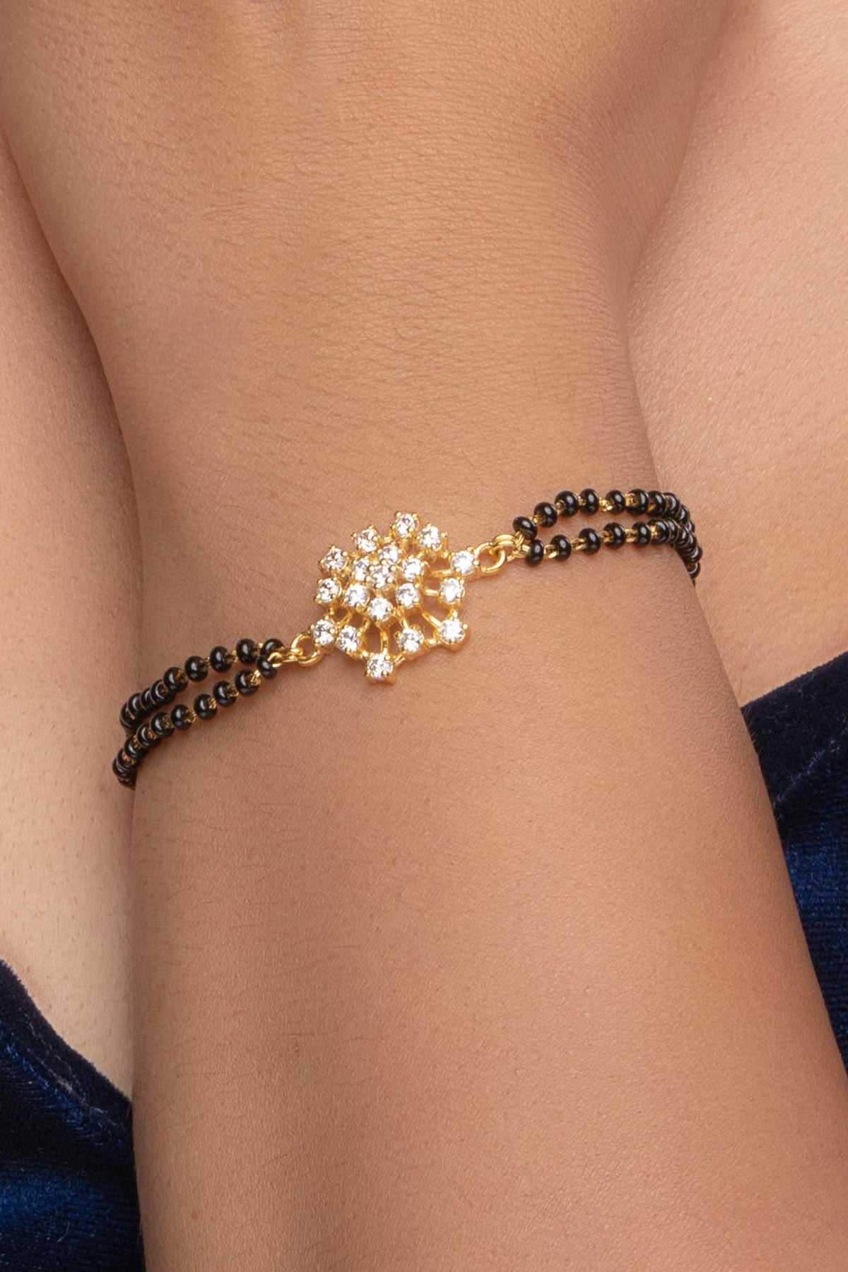 Buy Silver Floral Hand Mangalsutra by Sica for women online at ScrollnShops